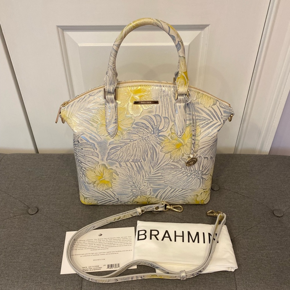 NWT Brahmin Large Duxbury Leather Satchel